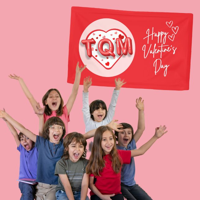 TQM - Red and Pink Hearts Happy Valentine's Day Banner (Von Creator hochgeladen)