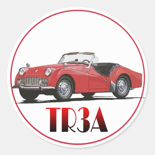TR3A RUNDER AUFKLEBER (Vorderseite)