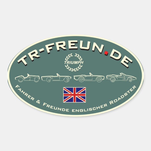 TR-Freun.de Aufkleber Oval (Vorderseite)