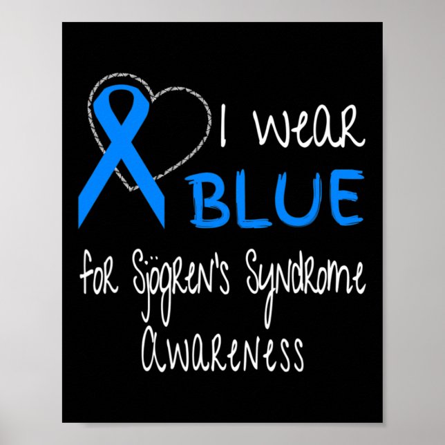 Traar Blue for Sjogren's Syndrome Awareness Ribbon Poster (Vorne)