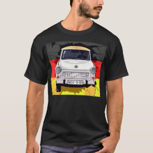 Trabant-Auto und deutsche Flagge, Berliner Mauer T-Shirt