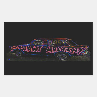 Trabant Car for Rent(Mieten), Schwarz Rechteckiger Aufkleber