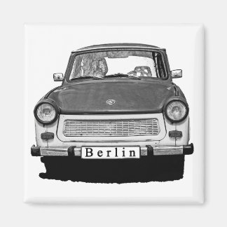 Trabant Car Front, Black and White, Berlin Magnet
