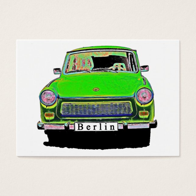 Trabant Car in Green, Berlin (Vorderseite)