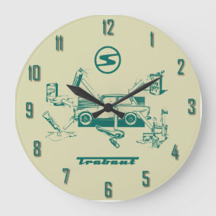 Trabant Oldtimer Große Wanduhr
