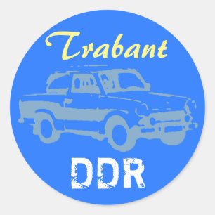 Trabantdesign DDR Runder Aufkleber