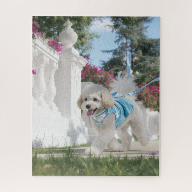 Trabender Pudel Puzzle (Vertikal)