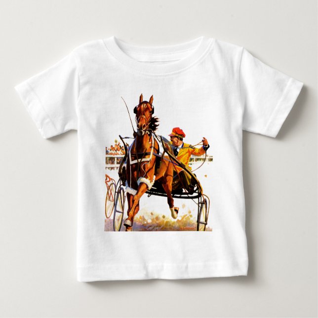 Trabrennen Baby T-shirt (Vorderseite)