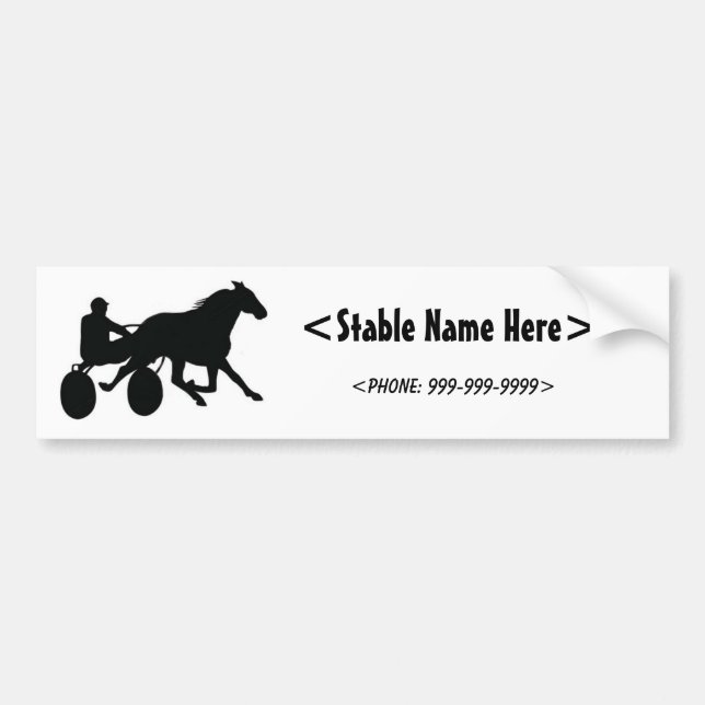 Trabrennen Standardbred Logo Autoaufkleber (Vorne)
