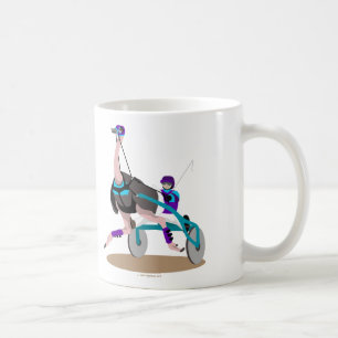 Trabrennen-Strauß Kaffeetasse