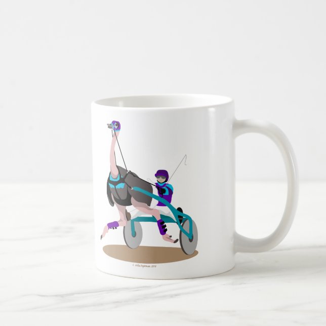 Trabrennen-Strauß Kaffeetasse (Rechts)