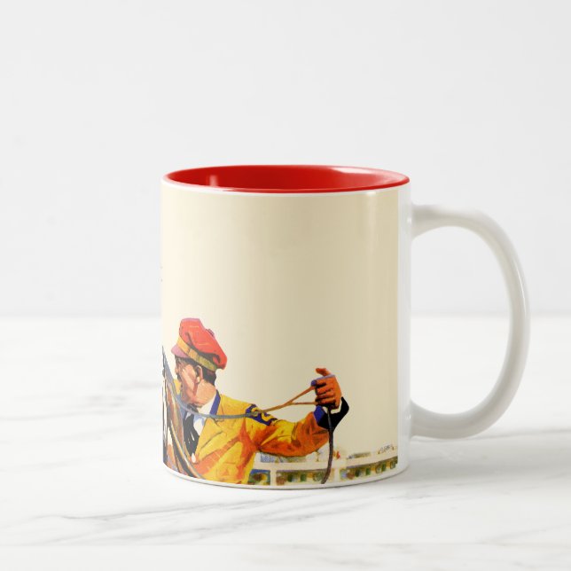 Trabrennen Zweifarbige Tasse (Rechts)