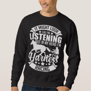 Trabrennpferd Rennbahn Traber Trab Sweatshirt