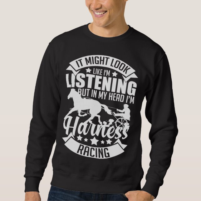 Trabrennpferd Rennbahn Traber Trab Sweatshirt (Vorderseite)