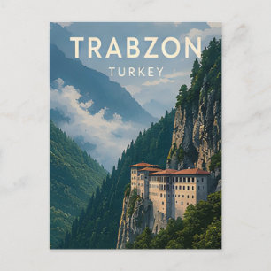 🌲 Trabzon Türkei Bergkloster Talansichten Postkarte