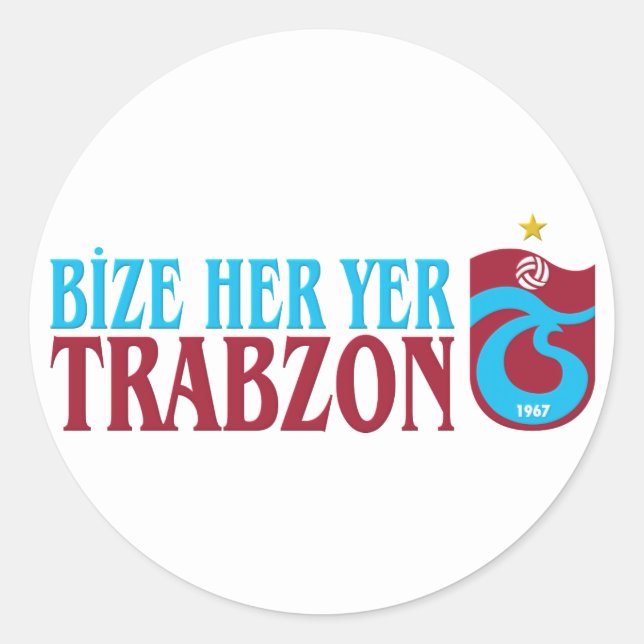 Trabzonspor Runder Aufkleber (Vorderseite)