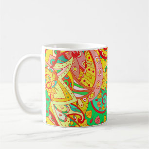 Tracery nahtloses Muster. Design von Mehndi. Ethni Kaffeetasse