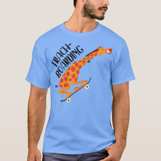 Trach-Boarding Funny Giraffe Tracheostomy Awarenes T-Shirt