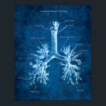 Trachea und Bronchi der Lungenanatomie Art Deco Poster<br><div class="desc">Trachea und Bronchi der Lunge Anatomie Art Decor mit blauem Hintergrund Dies ist einer der Drucke,  die unsere Anatomy Lungs Art Serie. Bitte suchen Sie nach den anderen Lung Anatomy Artwork in unserem Zazzle Shop. (https://www.zazzle.com/store/humanbodyillustrated)</div>