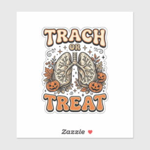 Tracheostomie Halloween Krankenschwester Süßes ode Aufkleber