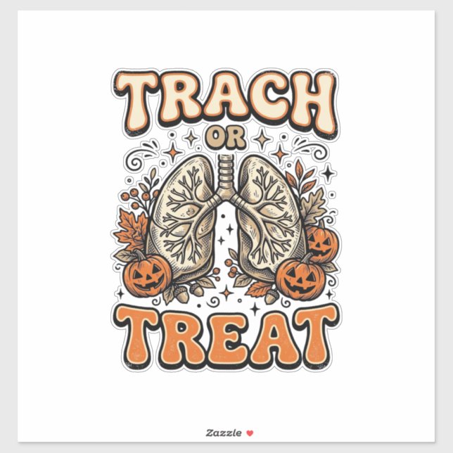 Tracheostomie Halloween-Nurse-Süßes-oder-Saures-De Aufkleber (Blatt)