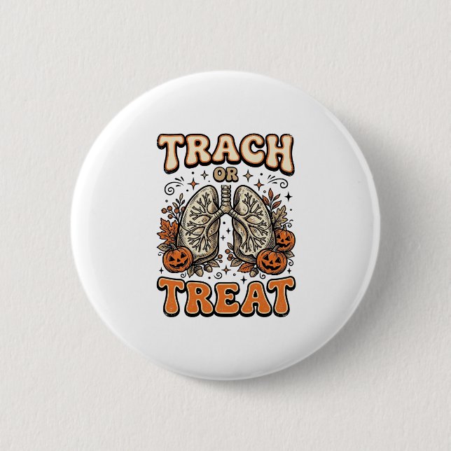 Tracheostomie Halloween-Nurse-Süßes-oder-Saures-De Button (Vorderseite)