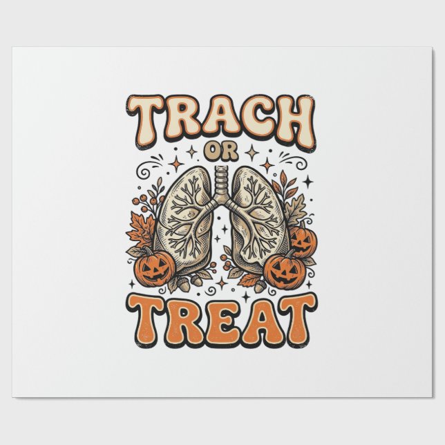 Tracheostomie Halloween-Nurse-Süßes-oder-Saures-De Geschenkpapier (Flach)