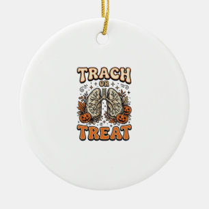 Tracheostomie Halloween-Nurse-Süßes-oder-Saures-De Keramik Ornament