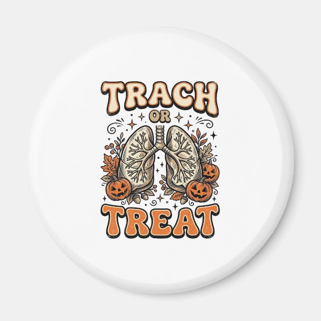 Tracheostomie Halloween-Nurse-Süßes-oder-Saures-De Magnet (Vorne)