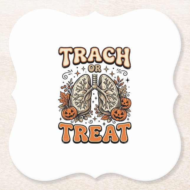 Tracheostomie Halloween-Nurse-Süßes-oder-Saures-De Untersetzer (Vorderseite)