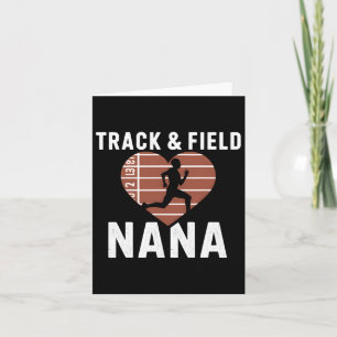 Track and Field Nana Oma Proud Athlete Mütter Karte