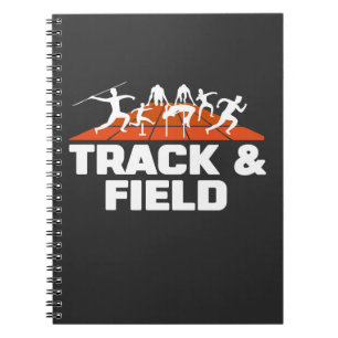 Track and Field Running Sprint Long Jump Athlete Notizblock