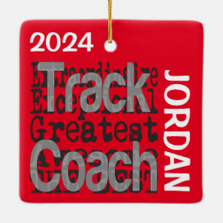 Track Coach Extraordinaire CUSTOM Keramikornament