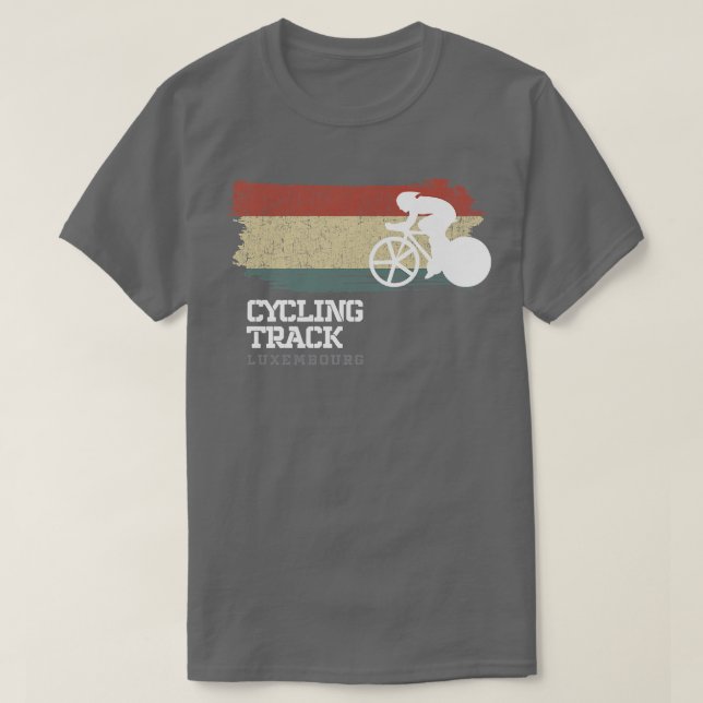 Track Cycling Luxembourg Road Racing Speed Cy T-Shirt (Design vorne)