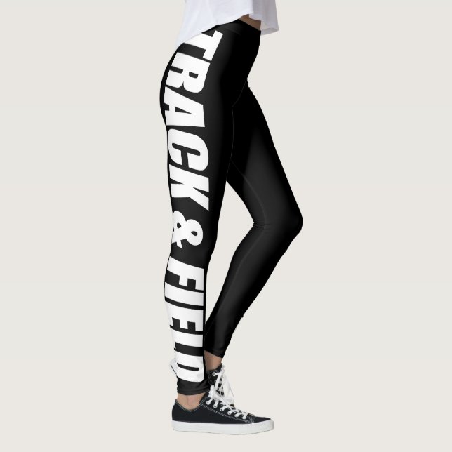 Track & Field Typografische Leggings für Läufer (Rechts)