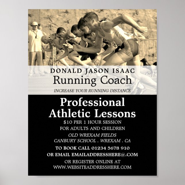 Track, Leichtathletik-Lektion Werbung Poster (Vorne)