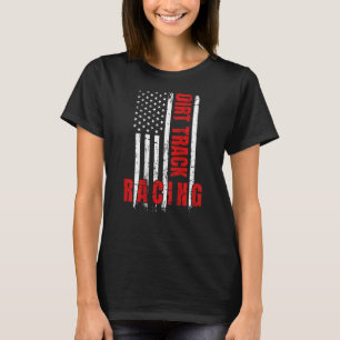 Track Racing American Flag Motocross Schmutzspur R T-Shirt