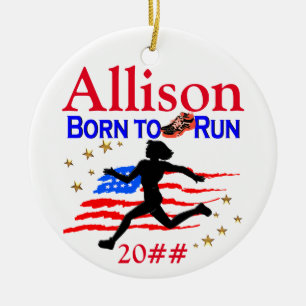 TRACK STAR PERSONALISIERT CHRISTMAS ORNANAS KERAMIKORNAMENT