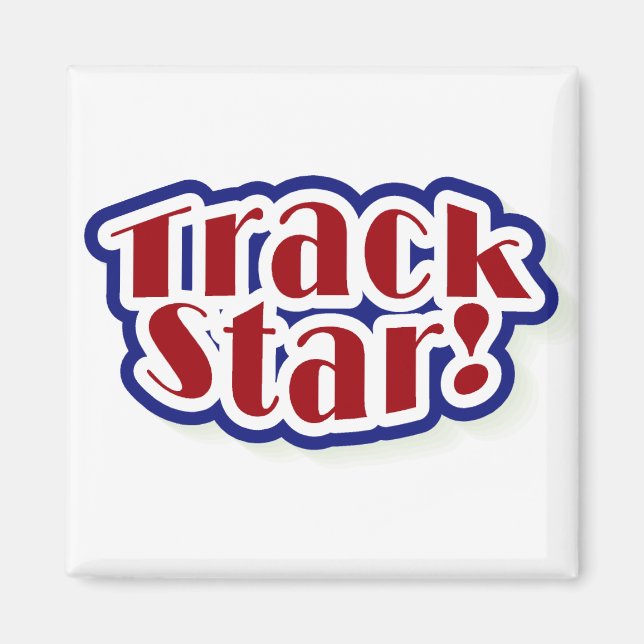 Track-Star-Tshirts und -Geschenke Magnet (Vorne)