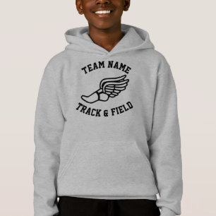 Track- und Feldläufer, für den Teamname-Sport ange Hoodie