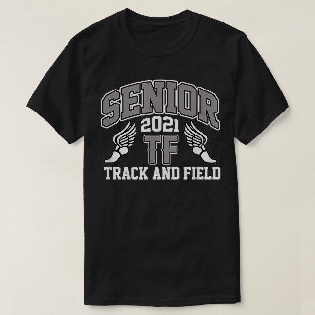 Track- und Field Senior 2021 Abschluss Class Team T-Shirt (Design vorne)