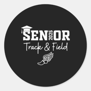 Track und Field Senior CL of 2025 Abschluss Gradu Runder Aufkleber