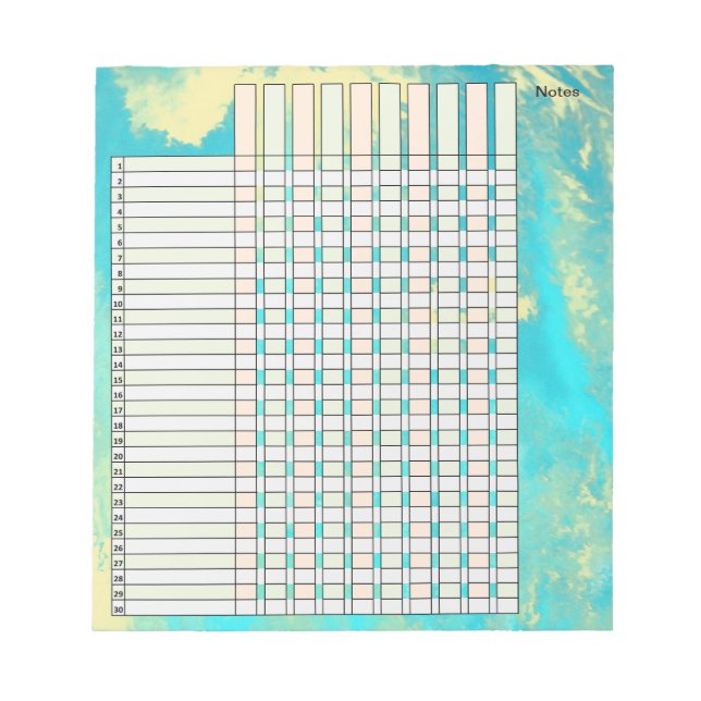 Tracker! Notizblock (Vorderseite)