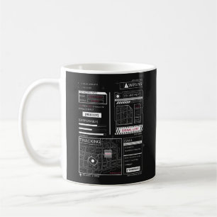 Tracking - Techno-Brutalist Streetwear Design Kaffeetasse