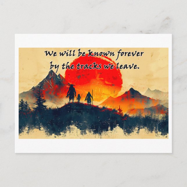 Tracks We Leave Behind - Design 1 Postkarte (Vorderseite)