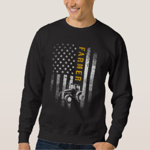Tractor American USA Flag Bauer Rancher Gif Sweatshirt