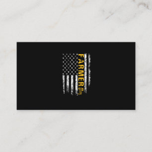 Tractor American USA Flag Funny Bauer Rancher Visitenkarte