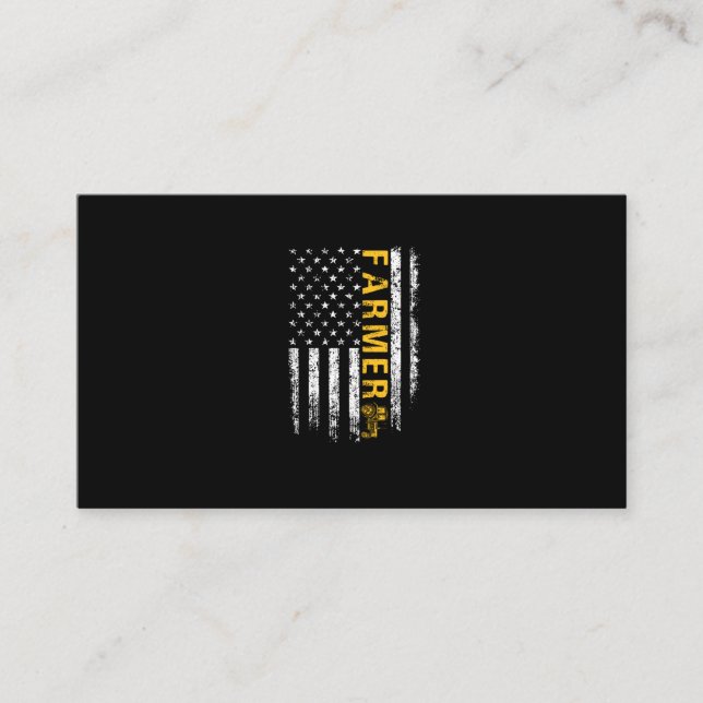 Tractor American USA Flag Funny Bauer Rancher Visitenkarte (Vorderseite)