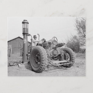 Tractor betanken, 1940 postkarte