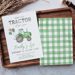 Tractor Birthday Einladung   Aufforderung zur Zugm